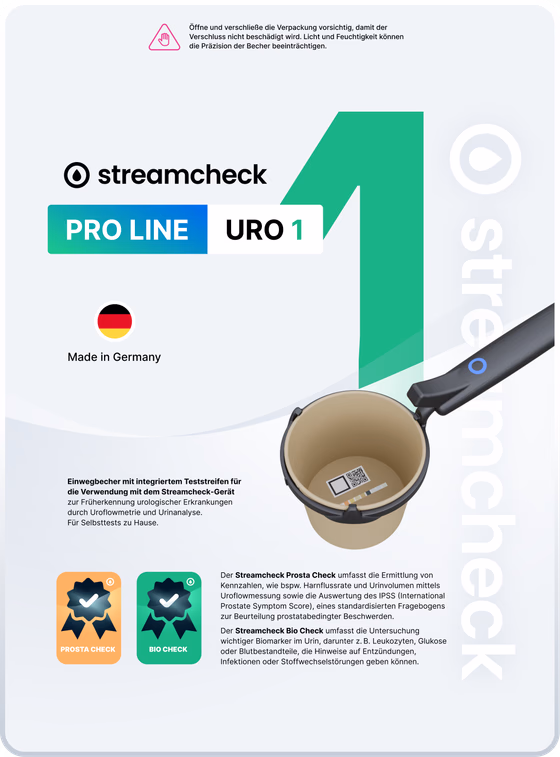 Standbodenbeutel Streamcheck ProLine Uro-1