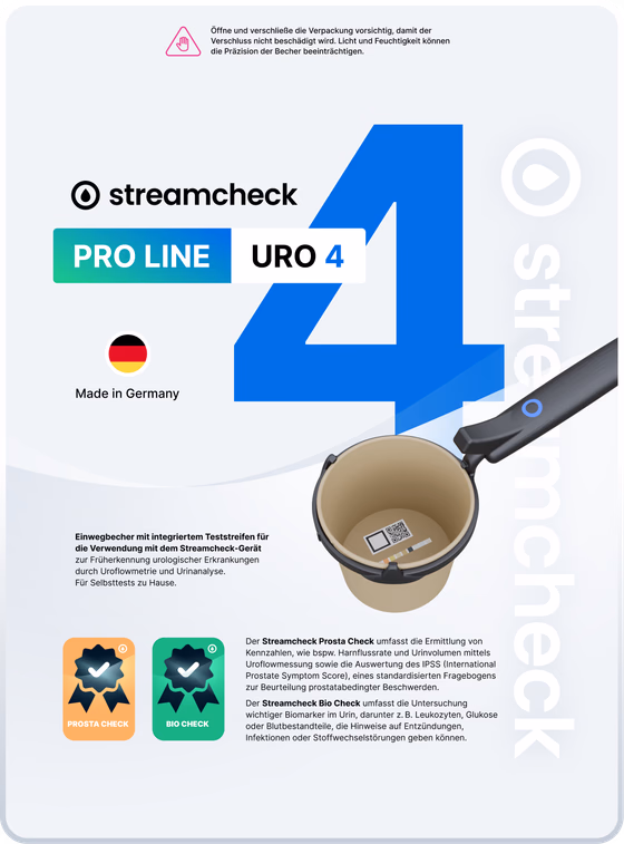 Standbodenbeutel Streamcheck ProLine Uro-4